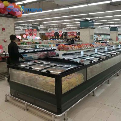 Combined Supermarket Island Freezer Open Top Deep Display Fridge