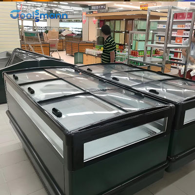 کولر کابینت یخچال فریزر جزیره سوپرمارکت افقی